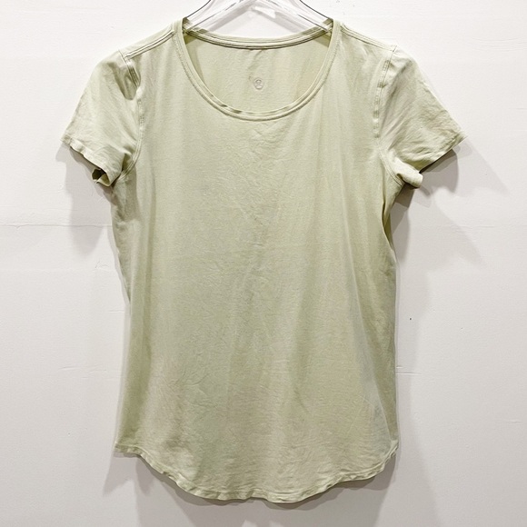 Lululemon Short Sleeve Round Neck Light Green Tee Top - Picture 1 of 7